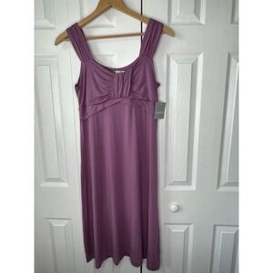 ATHLETA Leighani‎ Twist Mini Dress, Purple Modal Sleeveless  Size LT NWT